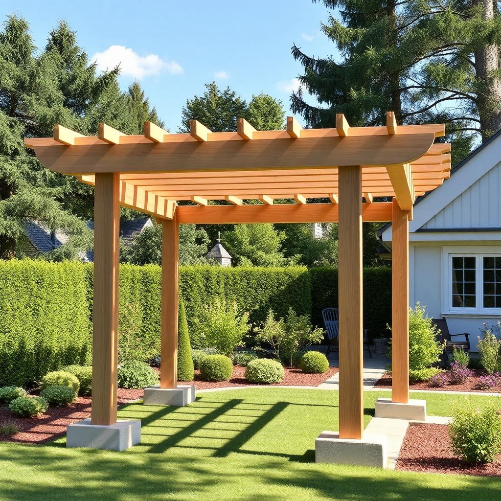 Bygg en pergola – Fristående på betongplintar